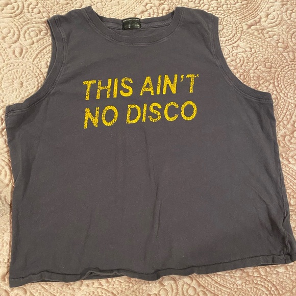 Mother The Strong and Silent Type Tank Top Womens Medium This Aint No Disco - Picture 5 of 7